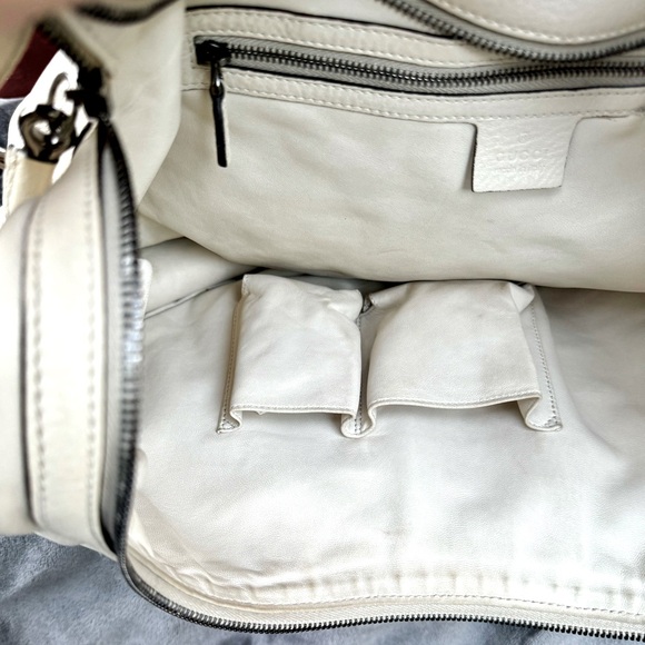 Stunning GUCCI Ivory Pebbled Calfskin Icon Bit Medium Shoulder Bag (EUC) - Picture 15 of 15